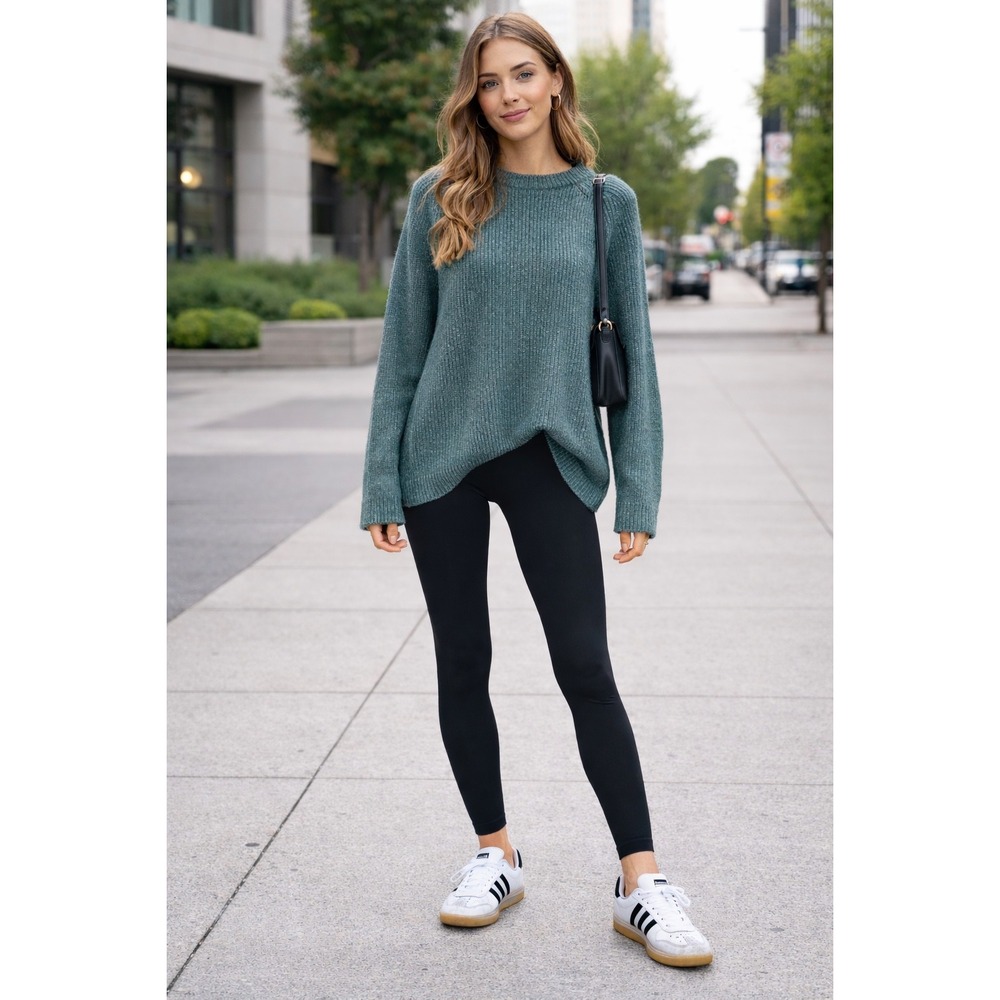 Old Navy Womens Green Oversized Sweater XLT NWT Wool Chunky Goblincore Earthy - Picture 1 of 9